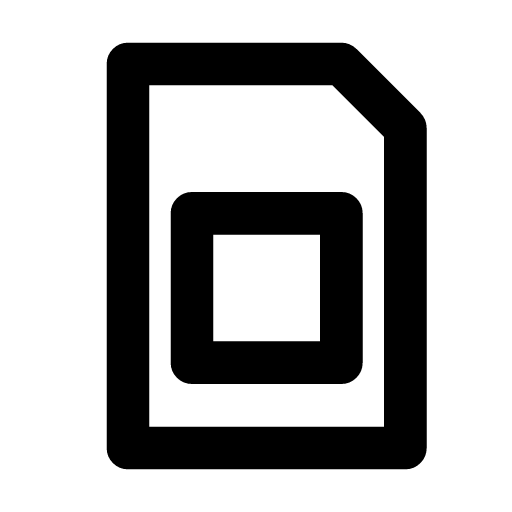 Travel SIM icon — The SIM card with its clipped corner