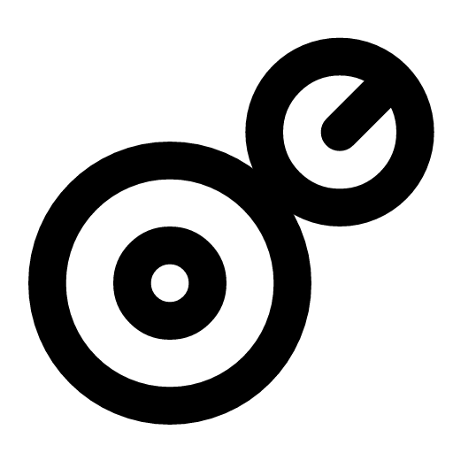 Tyre pressure icon — The tyre with a dial beside it — how hard it is blown up