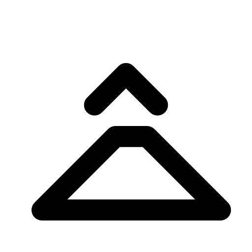 Volcano icon — The cone with its crater open