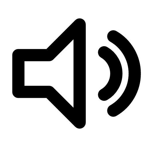 Volume up icon — Volume up — make the sound louder, raise the speaker level a notch