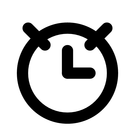 Wake-up call icon — The alarm bell ringing beside the bed