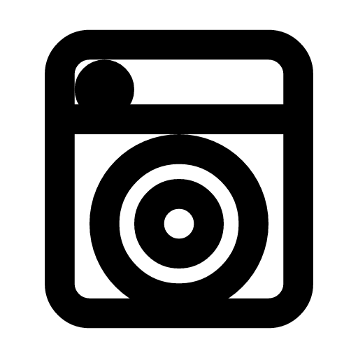 Washing machine icon — The round door and the drum in it