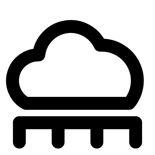 Weekly weather icon — The cloud with a row of days under it